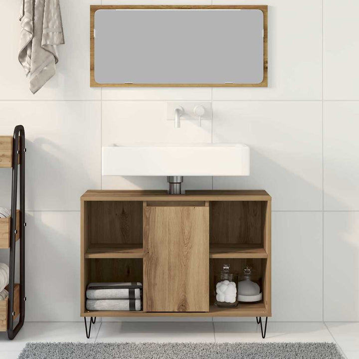 Badeværelsesskab Artisan Egetræ 80 x 33 x 60 cm Konstrueret træ
