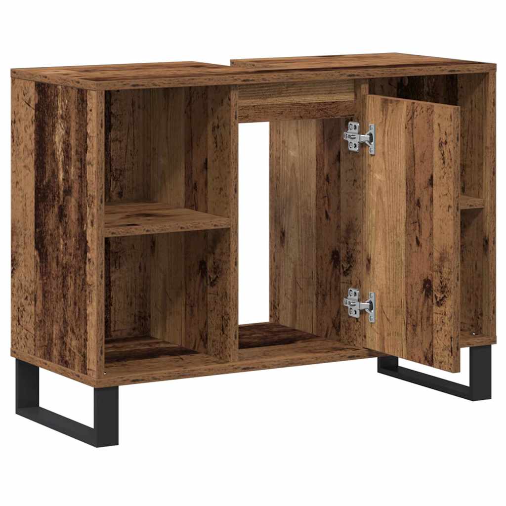 Badeværelsesskab Gammelt træ 80 x 33 x 60 cm Konstrueret træ