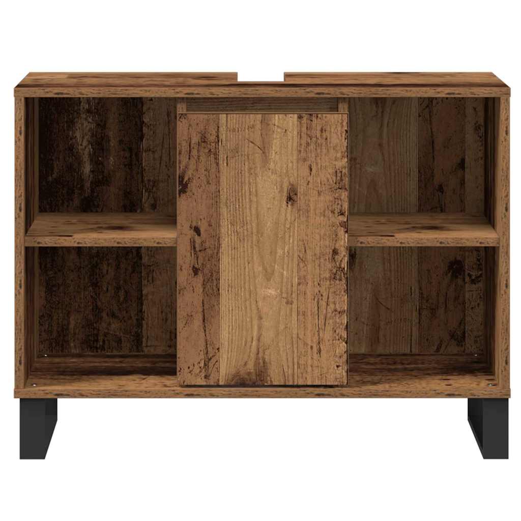 Badeværelsesskab Gammelt træ 80 x 33 x 60 cm Konstrueret træ