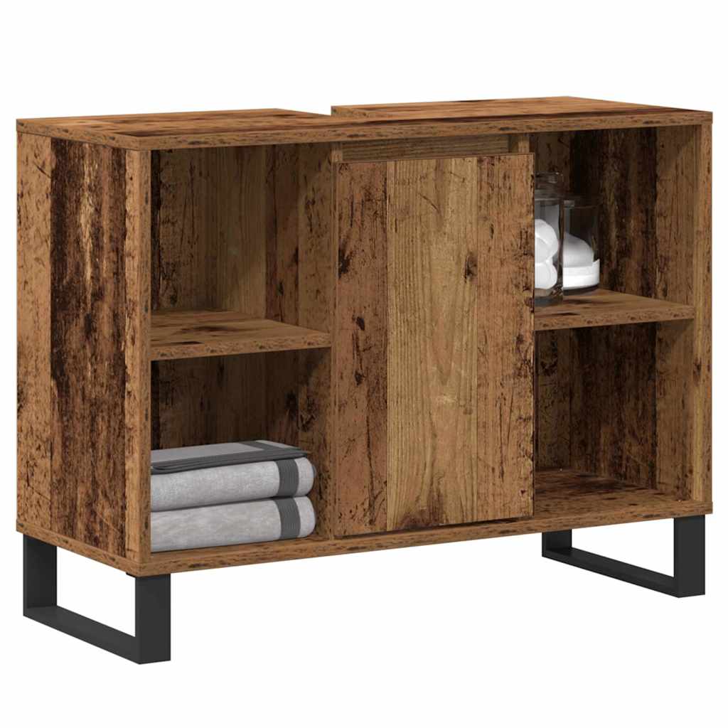 Badeværelsesskab Gammelt træ 80 x 33 x 60 cm Konstrueret træ