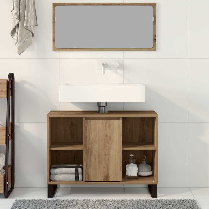 Badeværelsesskab Artisan Egetræ 80 x 33 x 60 cm Konstrueret træ