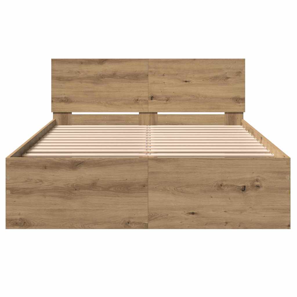 Sengestel med hovedgærde Artisan-eg 193 x 125 x 70 cm