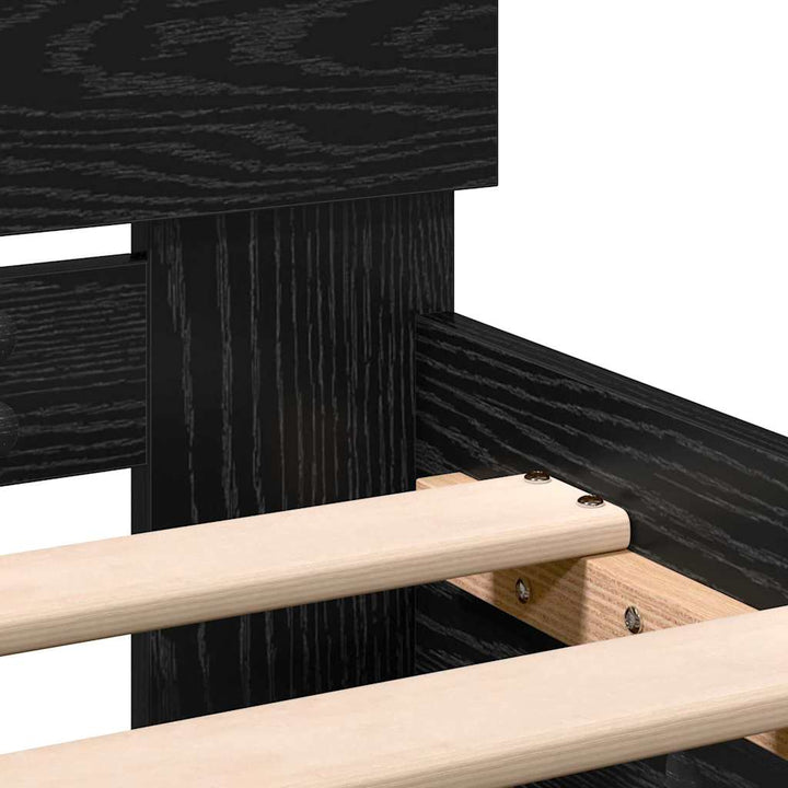 Sengestel Sort eg 193 x 125 x 70 cm Konstrueret træ