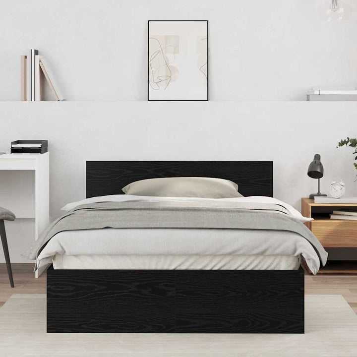 Sengestel Sort eg 193 x 125 x 70 cm Konstrueret træ