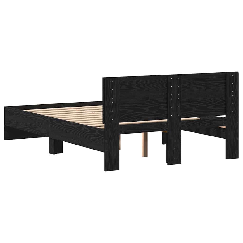 Sengestel Sort eg 193 x 125 x 70 cm Konstrueret træ