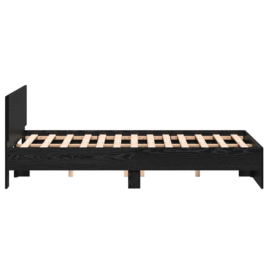 Sengestel Sort eg 193 x 125 x 70 cm Konstrueret træ