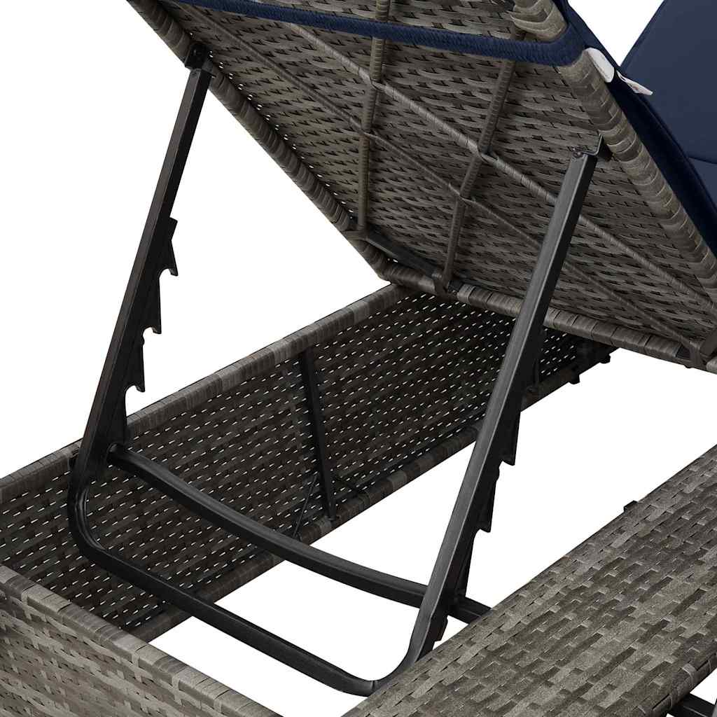 Dobbelt solstol med gardiner Sort 205 x 129 x 200 cm polyrattan