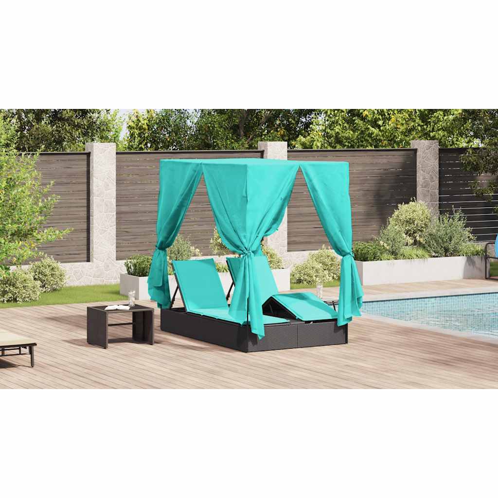 Dobbelt solstol Turkis 205 x 129 x 200 cm polyrattan