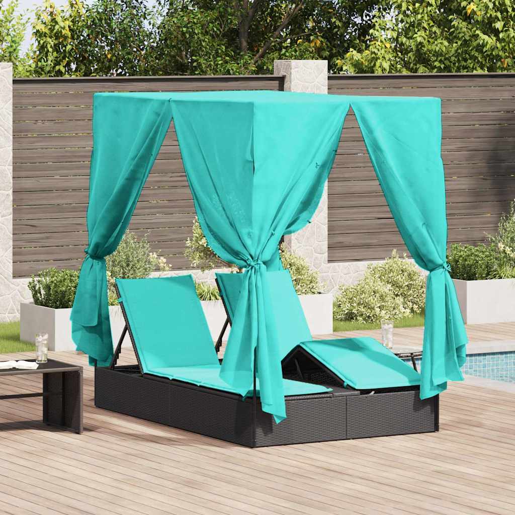 Dobbelt solstol Turkis 205 x 129 x 200 cm polyrattan