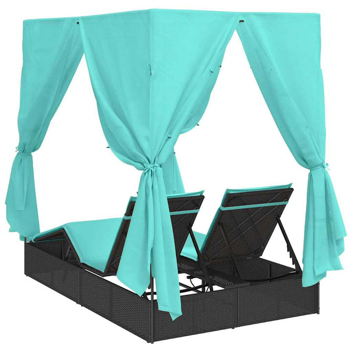 Dobbelt solstol Turkis 205 x 129 x 200 cm polyrattan