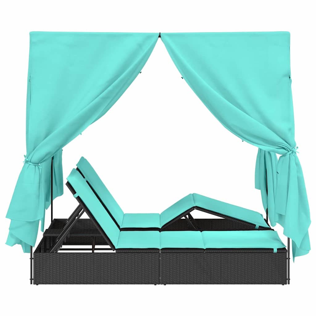 Dobbelt solstol Turkis 205 x 129 x 200 cm polyrattan