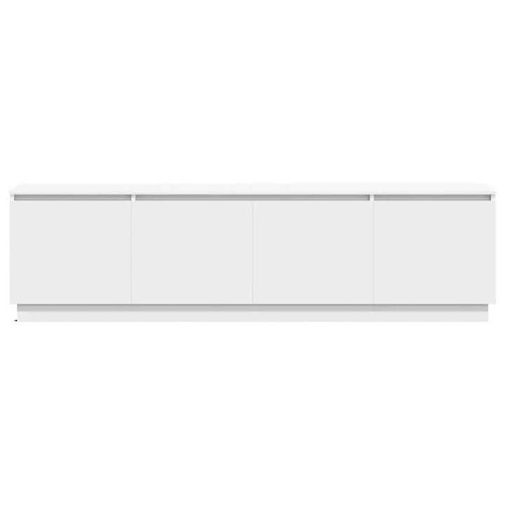 TV-skab med LED Hvid 180 x 38 x 49 cm Konstrueret træ