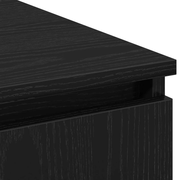 TV-skab med LED Sort eg 180 x 38 x 49 cm Konstrueret træ