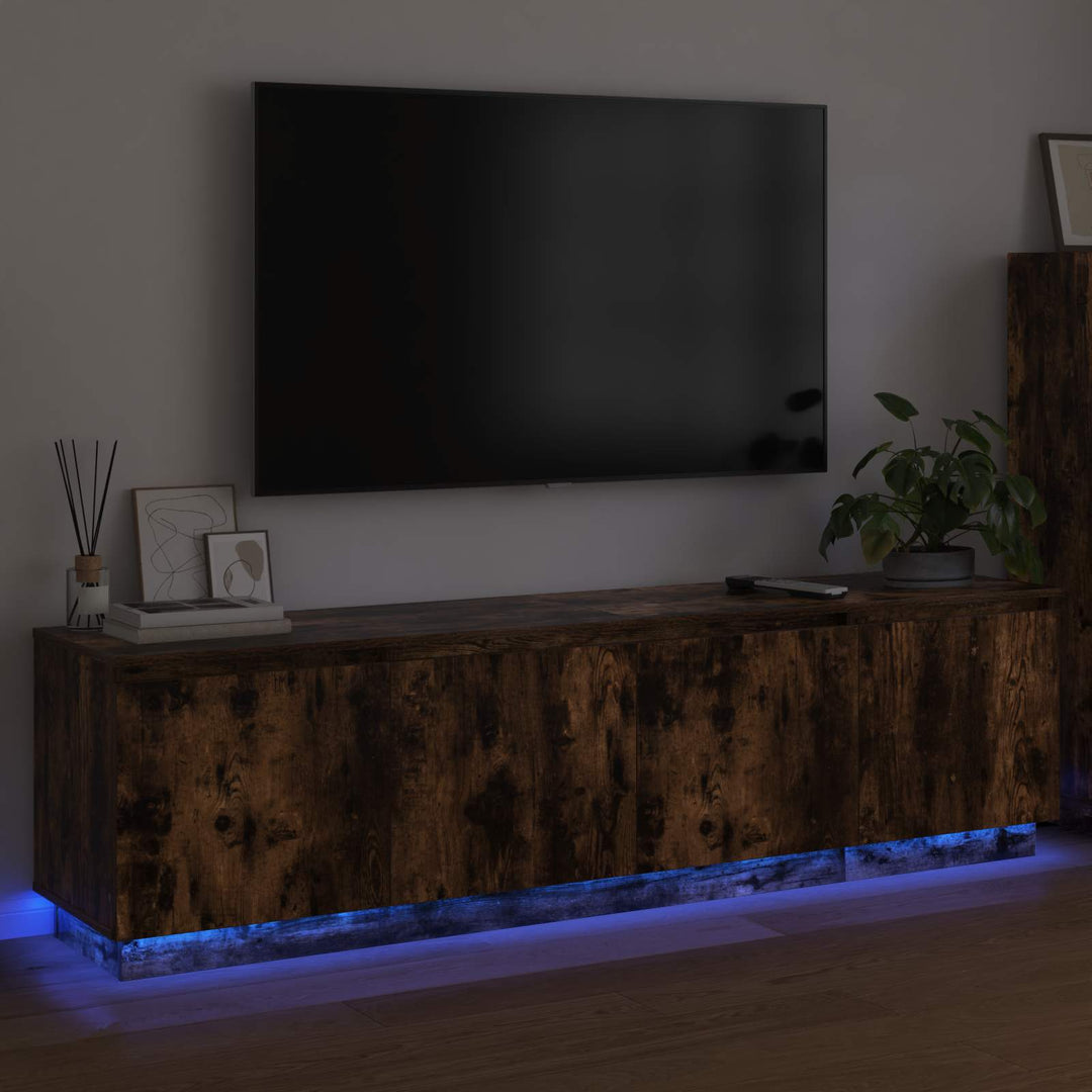 TV-skab Røget eg 180 x 38 x 49 cm Konstrueret træ