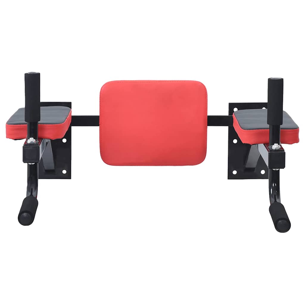 Dip Station Sort og rød 72,5 x 70 x 31 cm Pulverlakeret stål