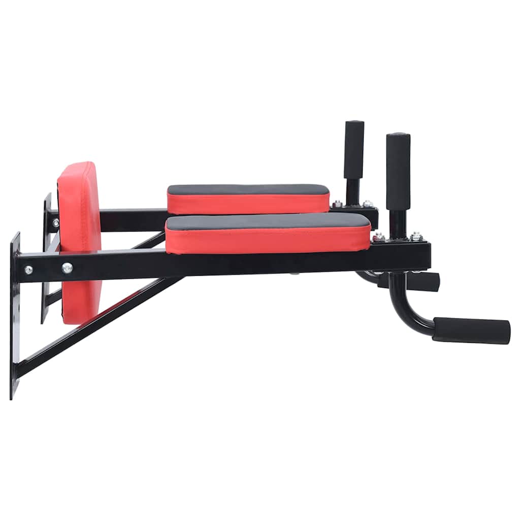 Dip Station Sort og rød 72,5 x 70 x 31 cm Pulverlakeret stål