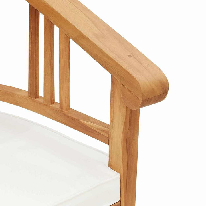 Stol med pude 2 pcs Brun 63 x 58 x 89 cm Massiv Teaktræ