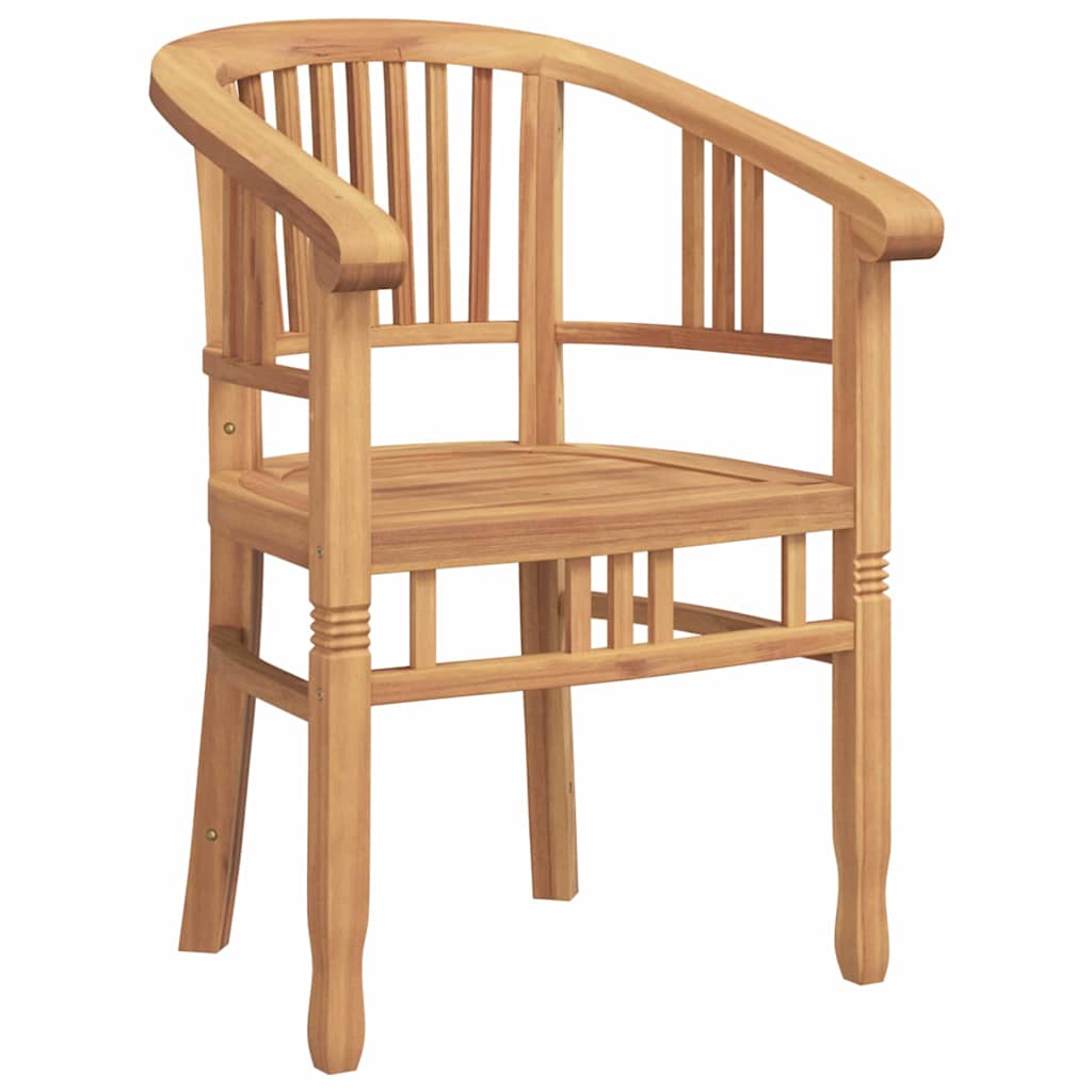 Stol med pude 2 pcs Brun 63 x 58 x 89 cm Massiv Teaktræ