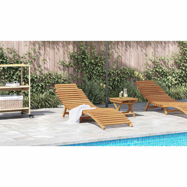Solstol Brun 198 x 55 x 58,5 cm Massiv Teaktræ