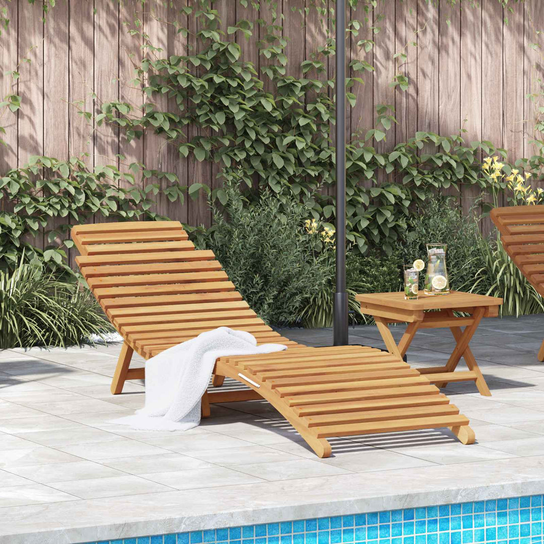 Solstol Brun 198 x 55 x 58,5 cm Massiv Teaktræ
