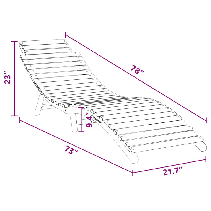 Solstol Brun 198 x 55 x 58,5 cm Massiv Teaktræ
