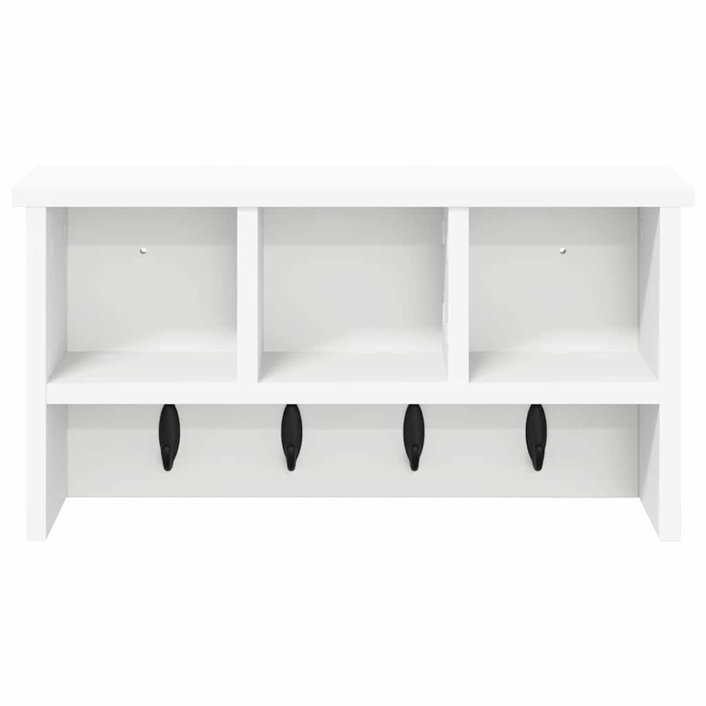 Vægmonteret Jakkeholder Hvid 50 x 16 x 26 cm Konstrueret træ