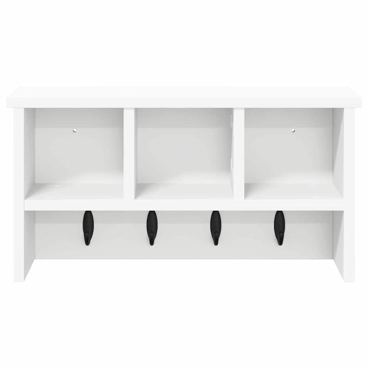 Vægmonteret Jakkeholder Vægmonteret Hvid 50 x 16 x 26 cm