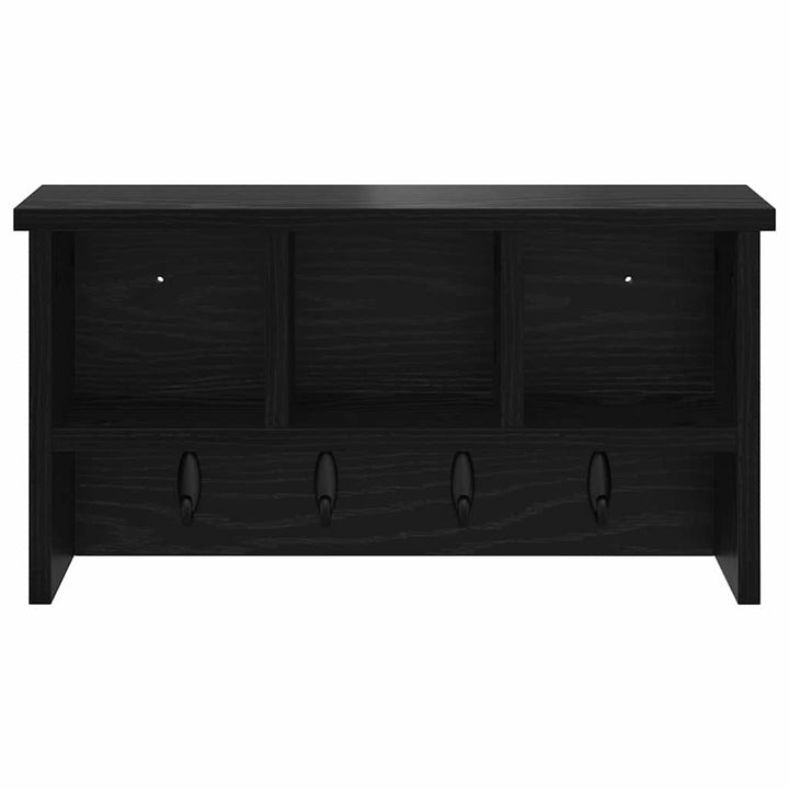 Vægmonteret Jakkeholder Vægmonteret Sort eg 50 x 16 x 26 cm