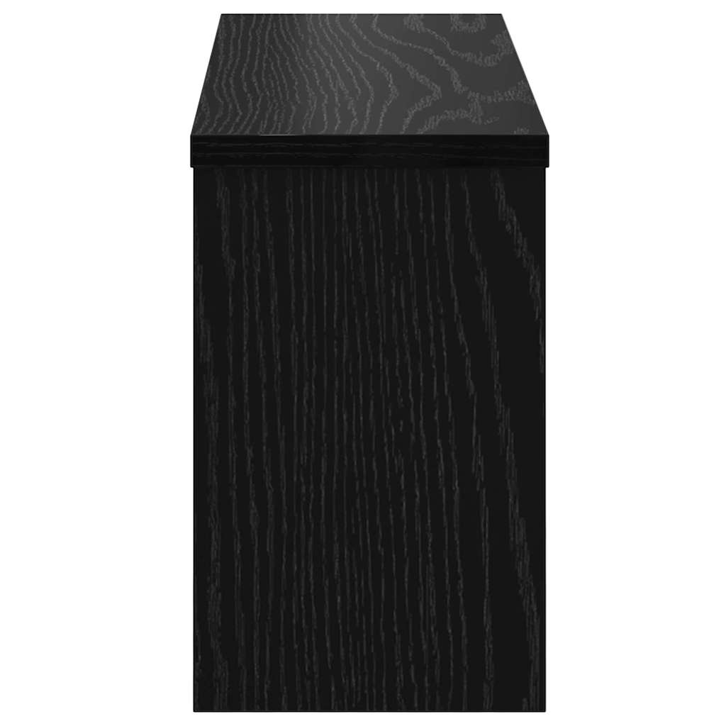 Vægmonteret Jakkeholder Sort eg 50 x 16 x 26 cm Konstrueret træ