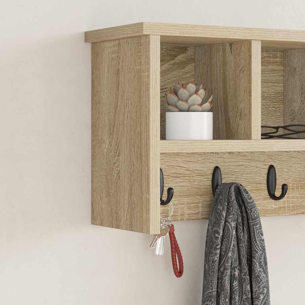 Vægmonteret Jakkeholder Vægmonteret Sonoma eg 50 x 16 x 26 cm