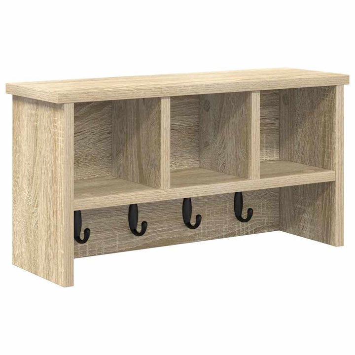 Vægmonteret Jakkeholder med hylde Sonoma eg 50 x 16 x 26 cm
