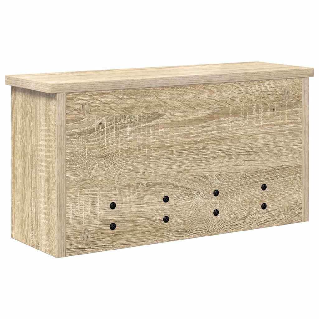 Vægmonteret Jakkeholder med hylde Sonoma eg 50 x 16 x 26 cm