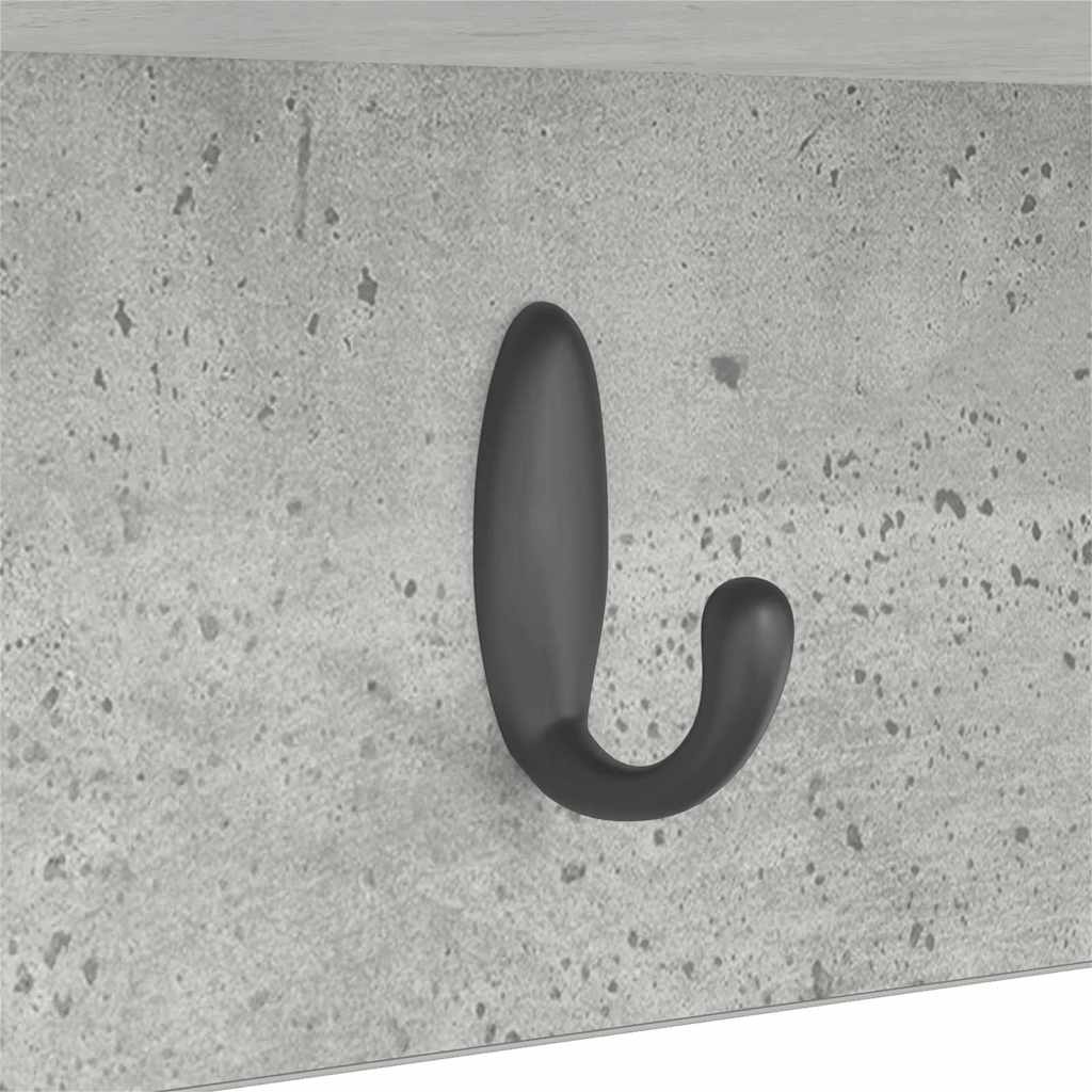 Vægmonteret Jakkeholder Vægmonteret Beton Grå 50 x 16 x 26 cm