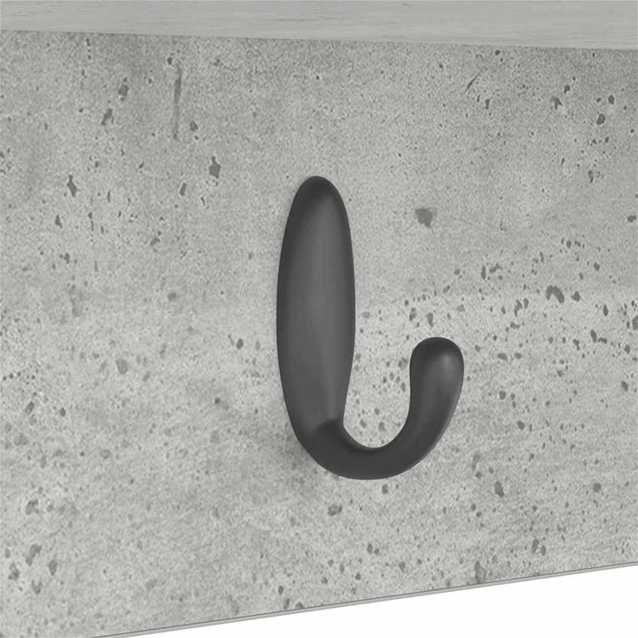 Vægmonteret Jakkeholder Vægmonteret Beton Grå 50 x 16 x 26 cm
