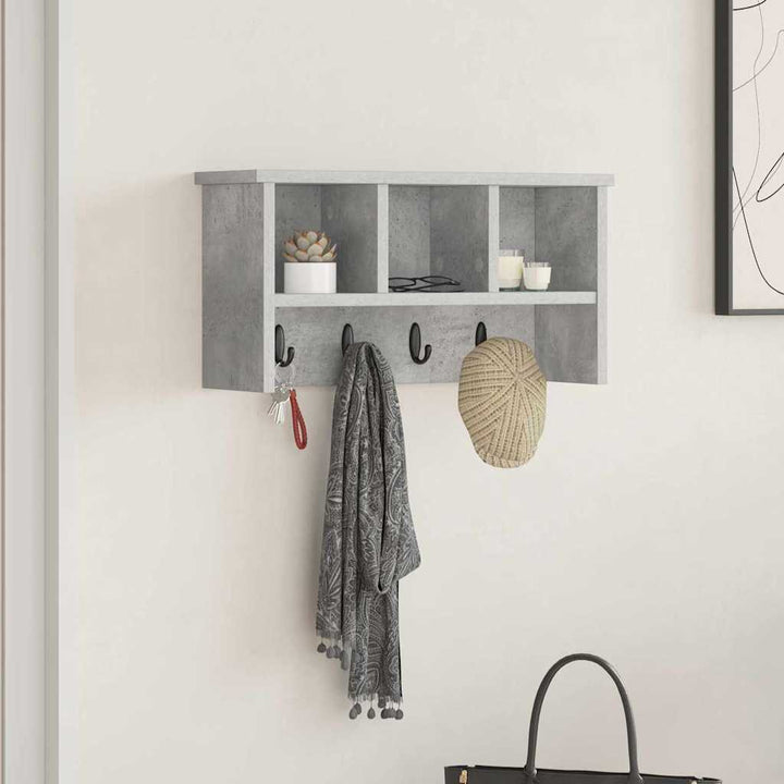 Vægmonteret Jakkeholder Vægmonteret Beton Grå 50 x 16 x 26 cm