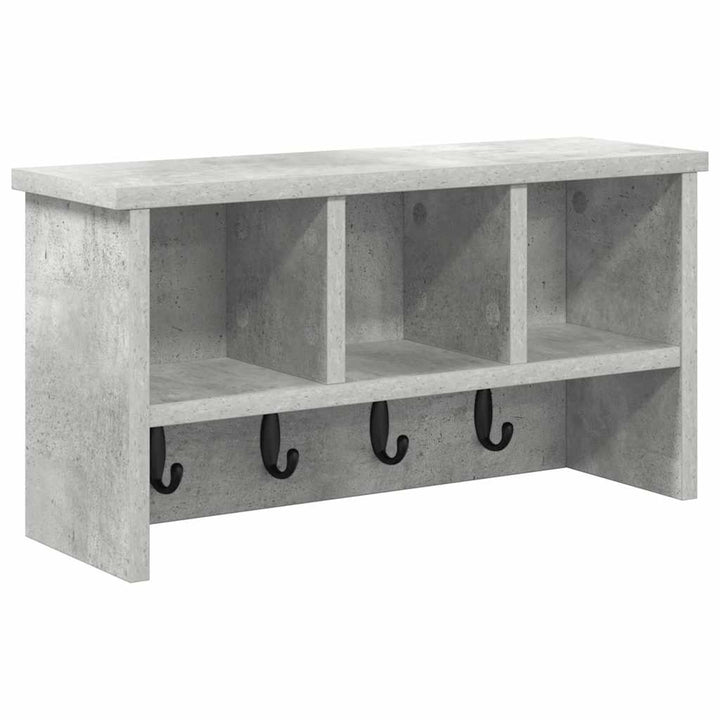 Vægmonteret Jakkeholder Vægmonteret Beton Grå 50 x 16 x 26 cm