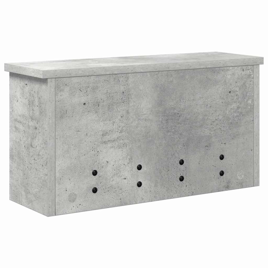 Vægmonteret Jakkeholder med hylde Beton Grå 50 x 16 x 26 cm