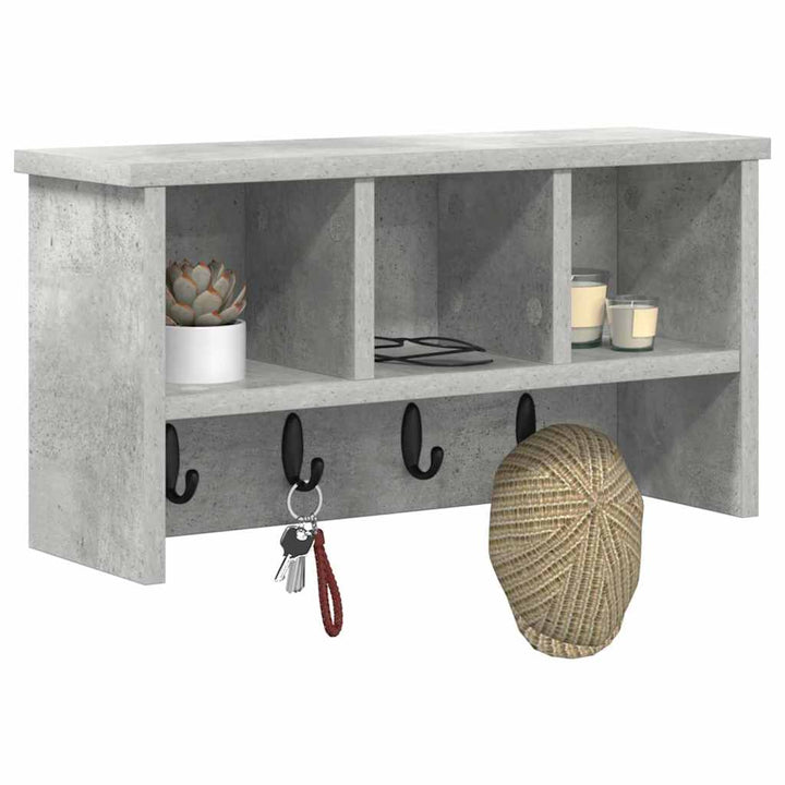 Vægmonteret Jakkeholder Vægmonteret Beton Grå 50 x 16 x 26 cm