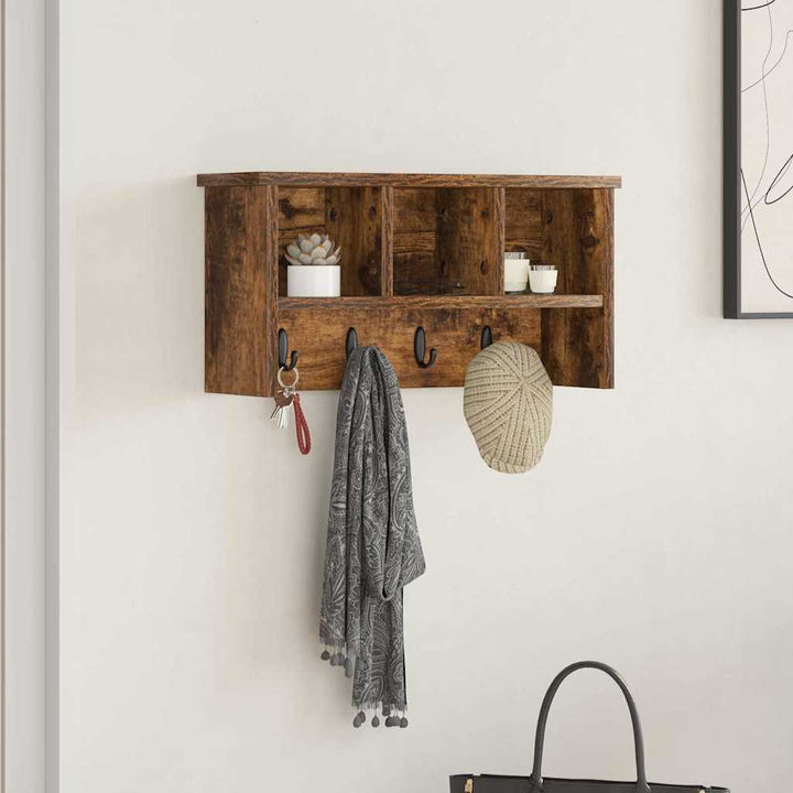 Vægmonteret Jakkeholder Vægmonteret Røget eg 50 x 16 x 26 cm