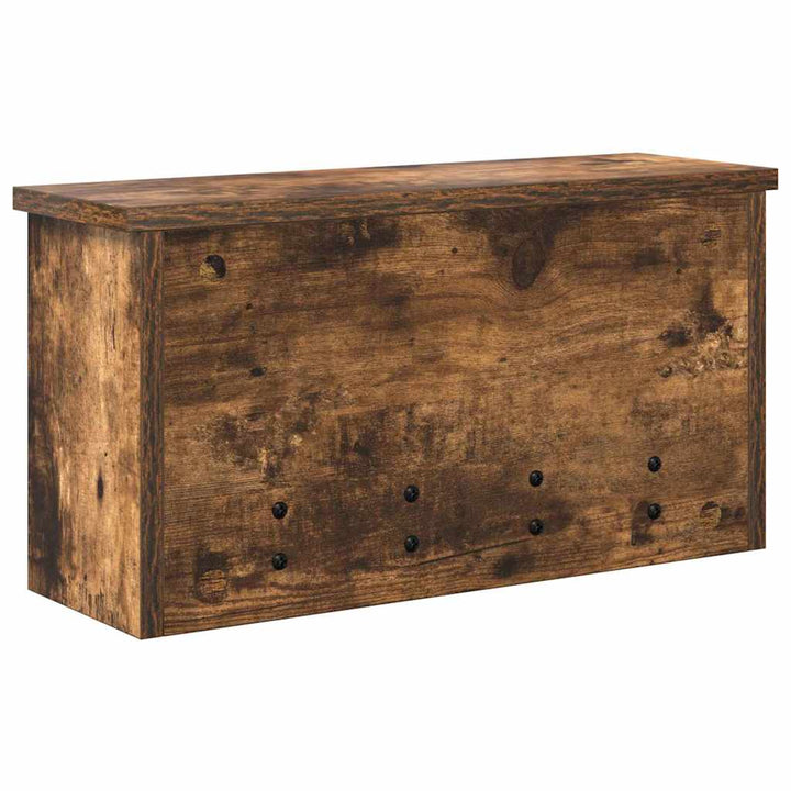 Vægmonteret Jakkeholder med hylde Røget eg 50 x 16 x 26 cm