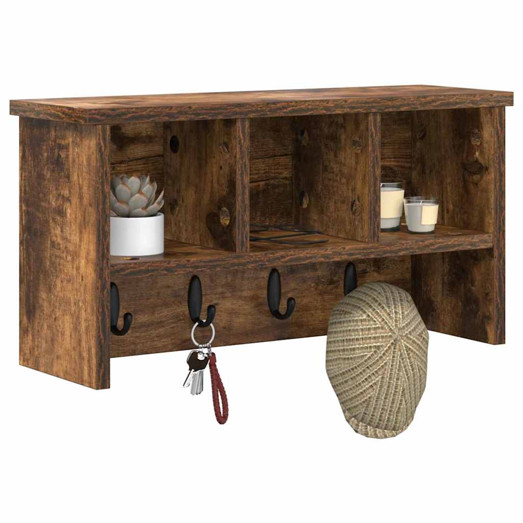 Vægmonteret Jakkeholder Vægmonteret Røget eg 50 x 16 x 26 cm