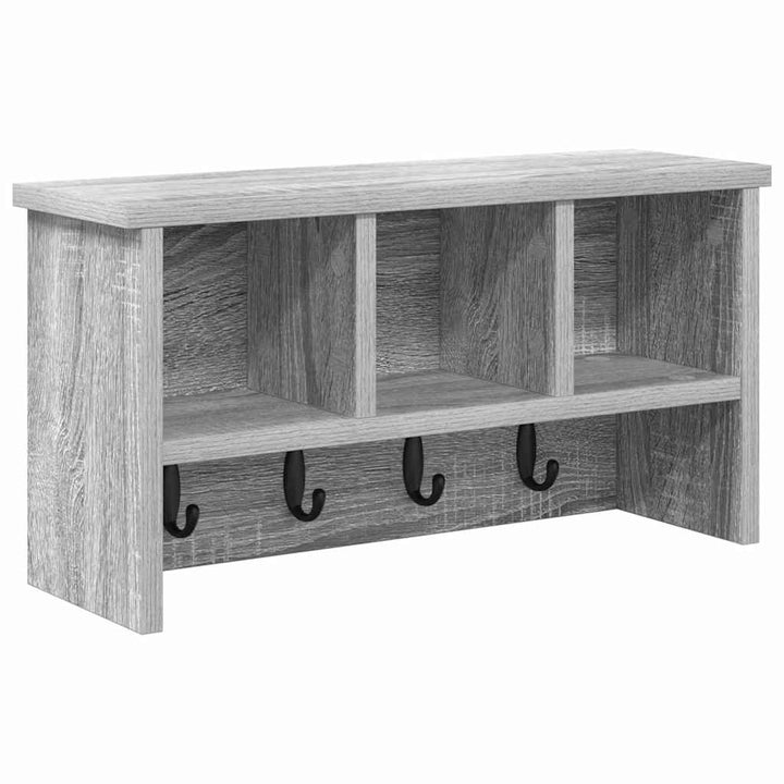 Vægmonteret Jakkeholder med hylde Grå Sonoma 50 x 16 x 26 cm