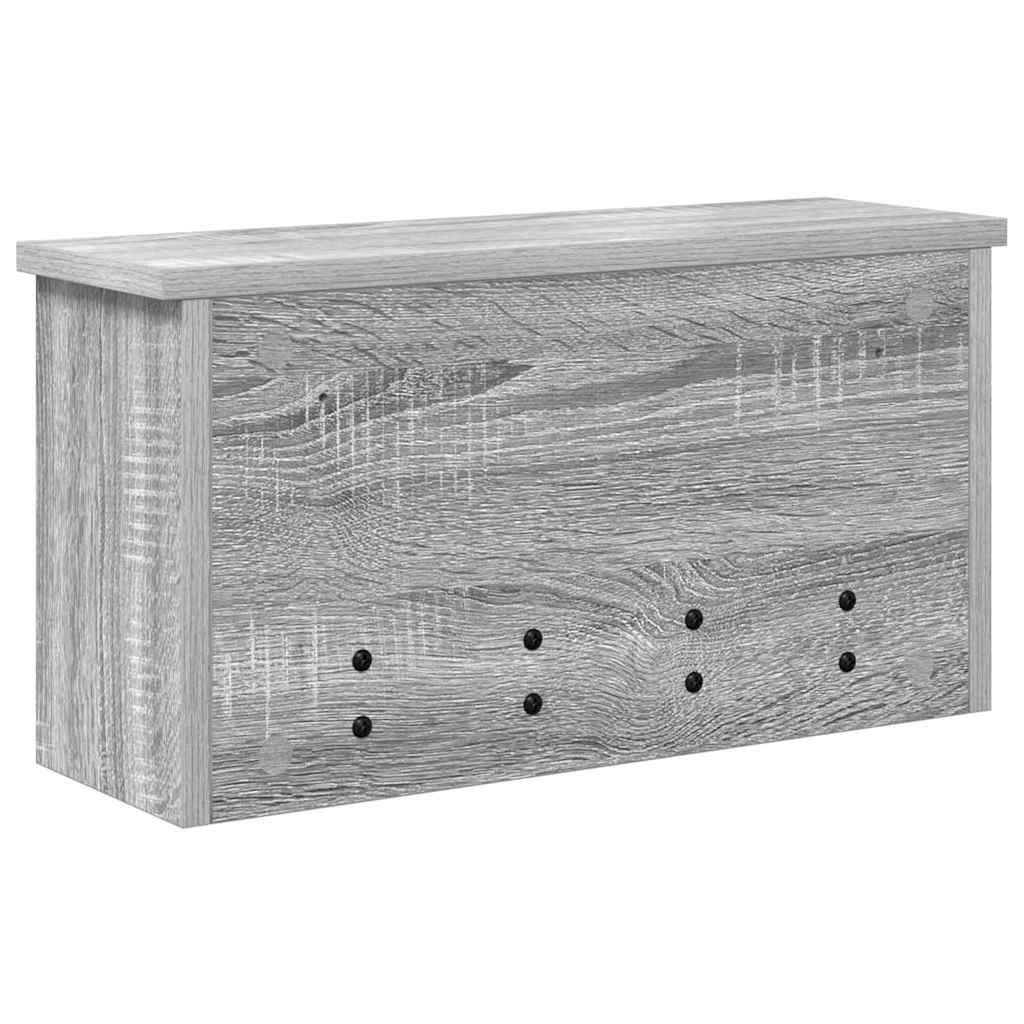 Vægmonteret Jakkeholder med hylde Grå Sonoma 50 x 16 x 26 cm