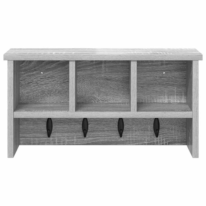 Vægmonteret Jakkeholder med hylde Grå Sonoma 50 x 16 x 26 cm