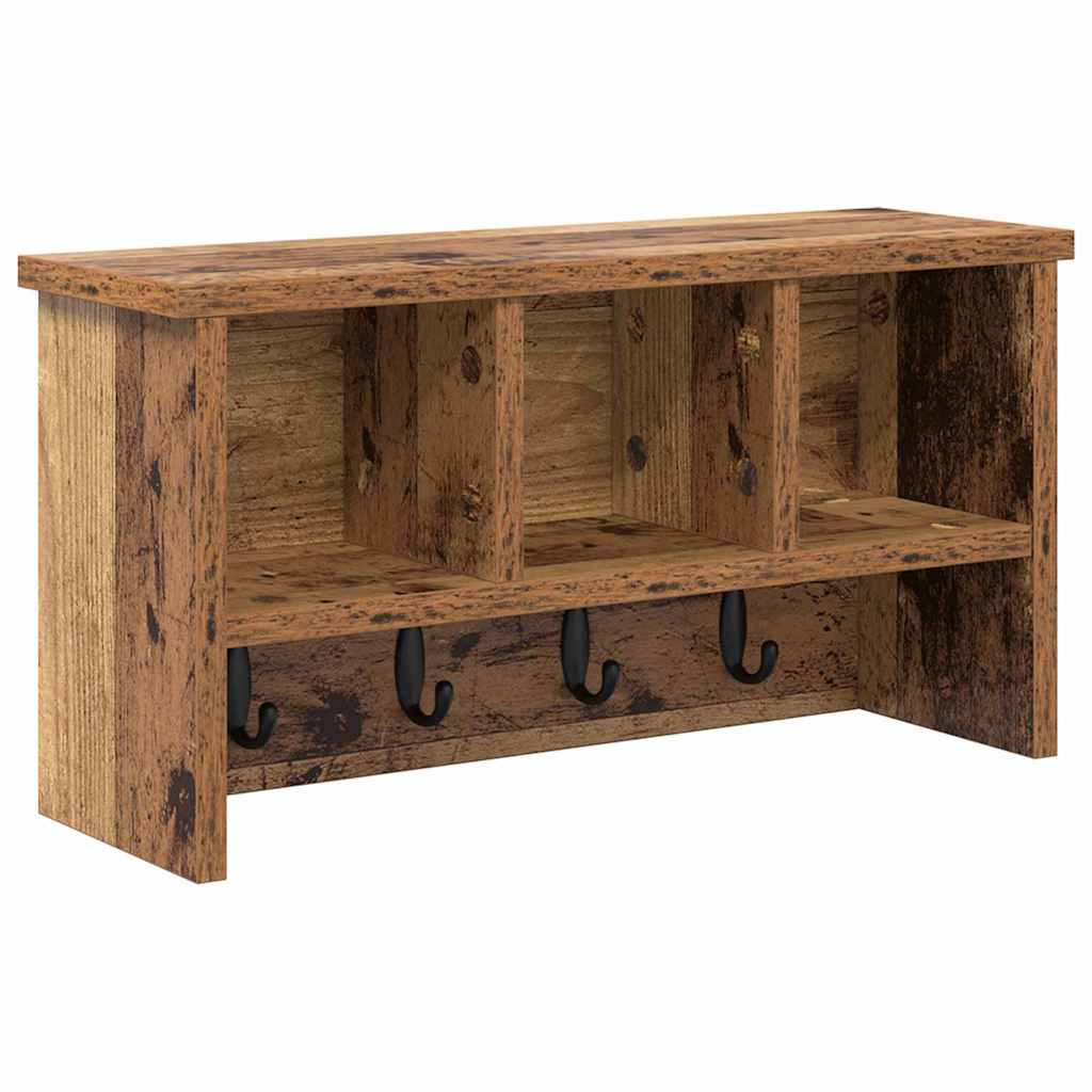 Vægmonteret Jakkeholder Vægmonteret Gammelt træ 50 x 16 x 26 cm