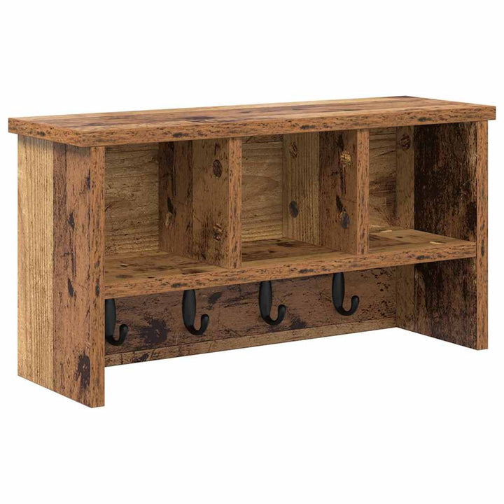 Vægmonteret Jakkeholder Vægmonteret Gammelt træ 50 x 16 x 26 cm