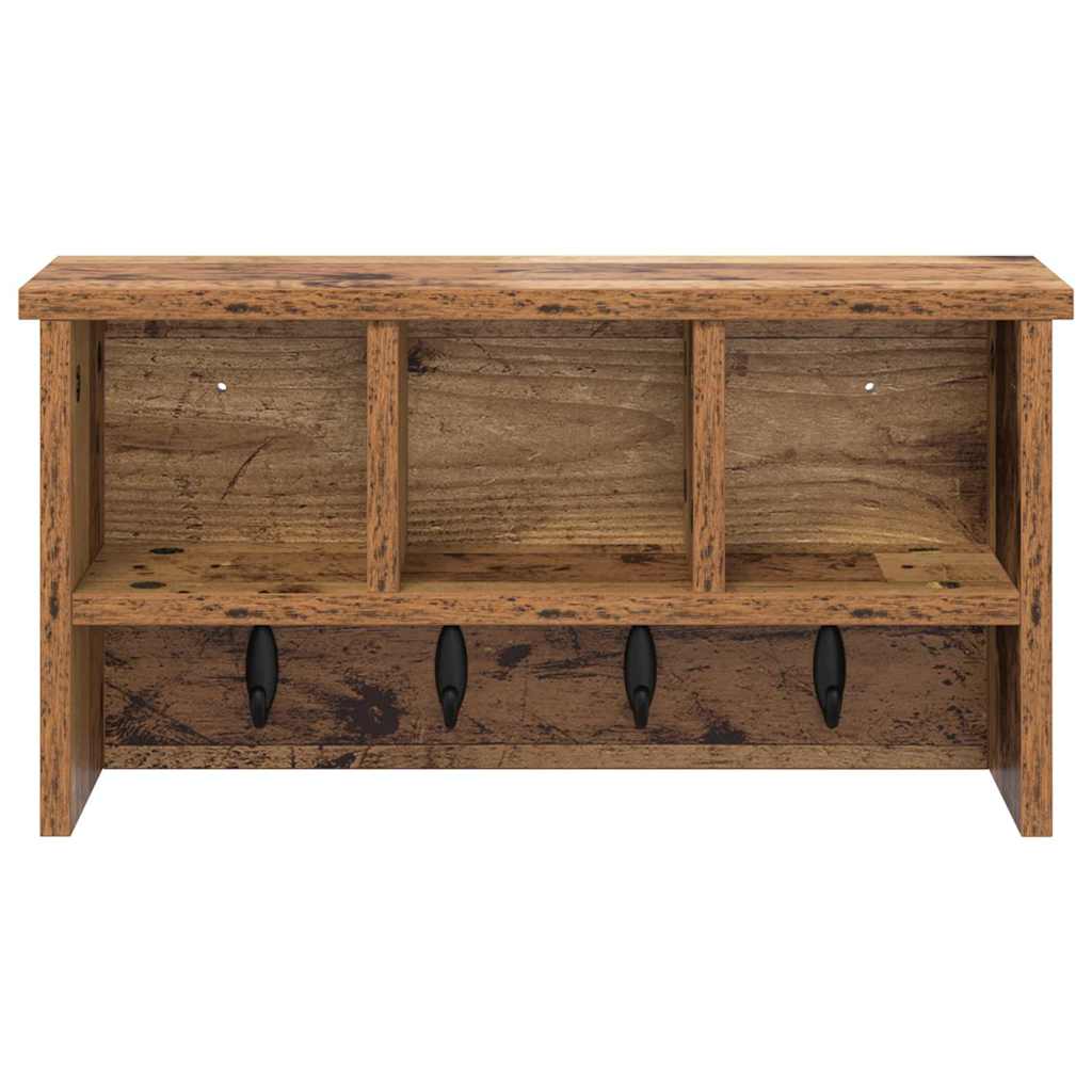 Vægmonteret Jakkeholder Vægmonteret Gammelt træ 50 x 16 x 26 cm