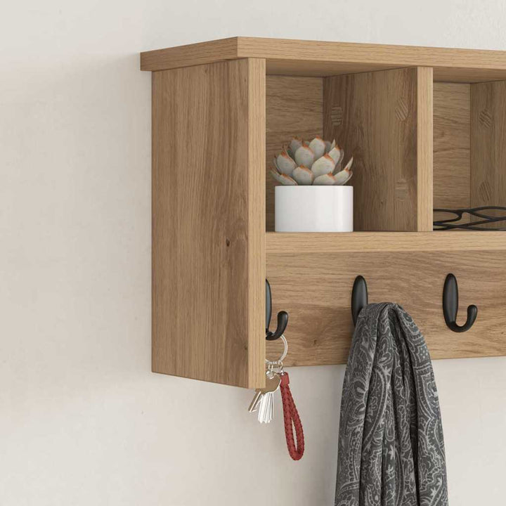 Vægmonteret Jakkeholder Artisan Egetræ 50 x 16 x 26 cm
