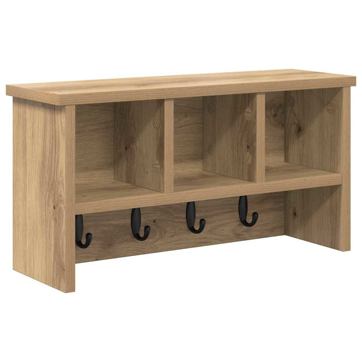 Vægmonteret Jakkeholder Artisan Egetræ 50 x 16 x 26 cm