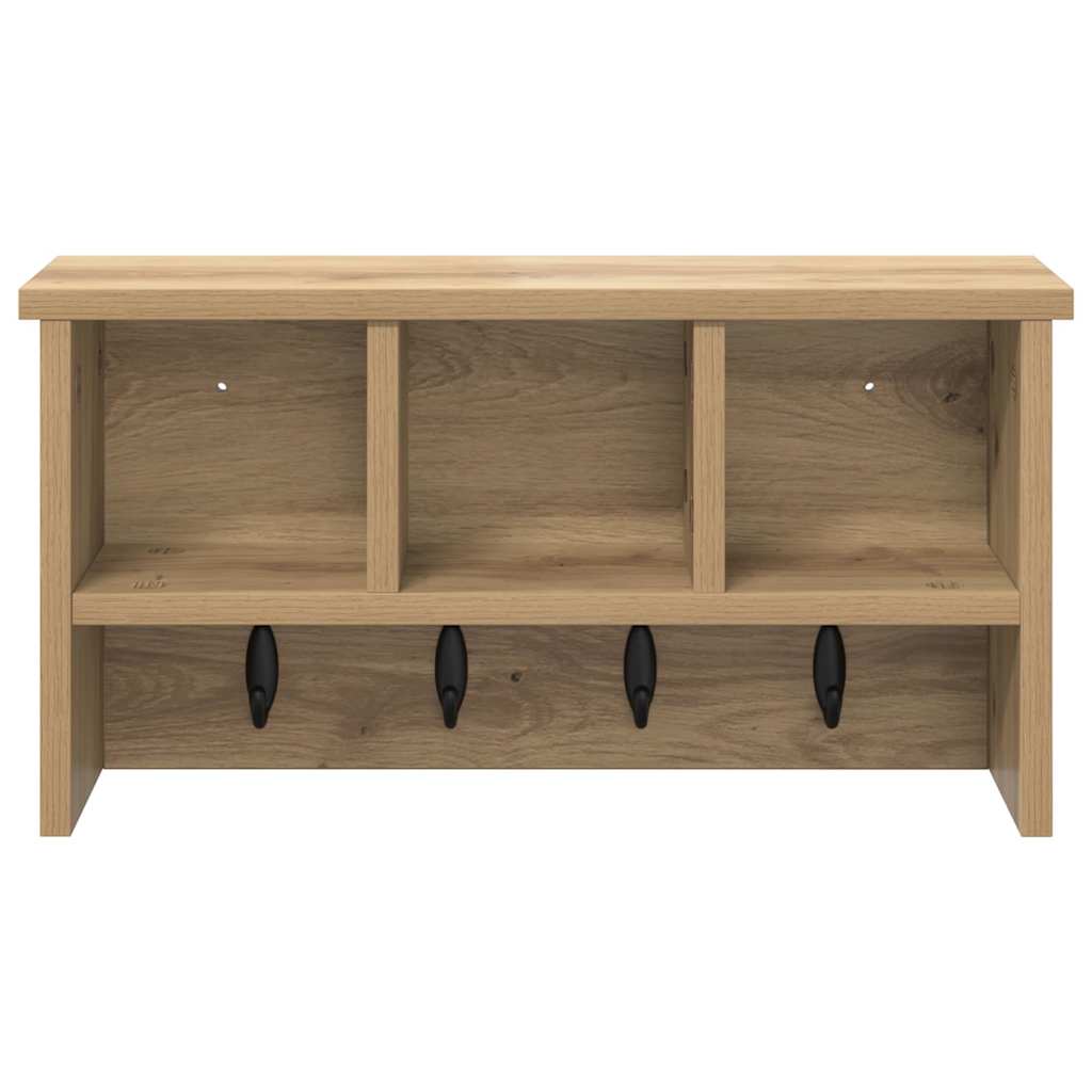Vægmonteret Jakkeholder Artisan Egetræ 50 x 16 x 26 cm